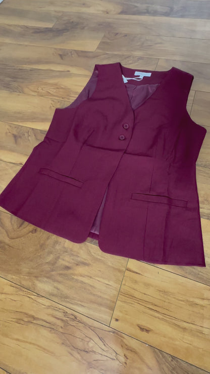 BURGUNDY VEST